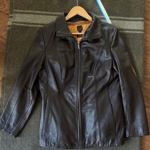 Vintage Wilson Leather Jacket with Thinsulate, Dark Brown, Large
